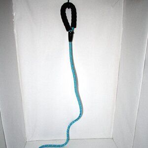 PLUTUS PET Rope Dog Leash, 6ft Reflective Dual Handle, Heavy Duty Lead BLUE NWT
